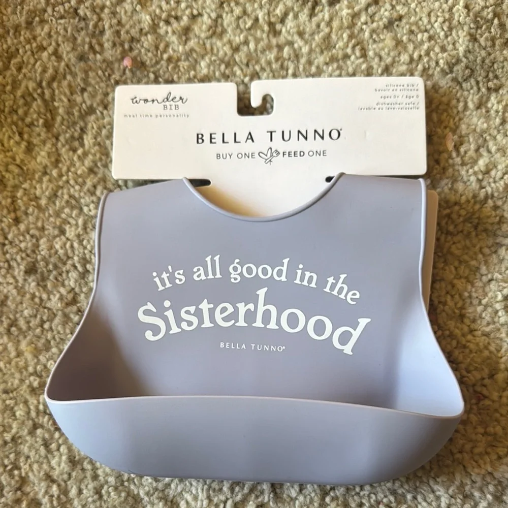 Gray Silicone Bib with Modern Design